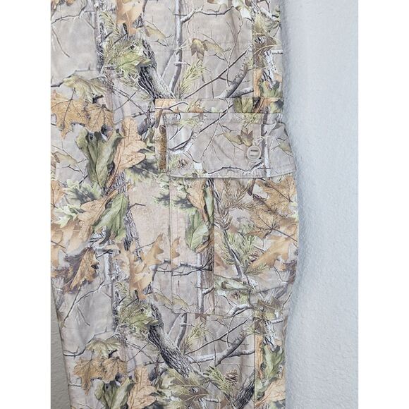 Cozi Footlocker Camo Cargo Pants Brown Tree Size Wms M Wide Leg Casual Stretch - Picture 8 of 10